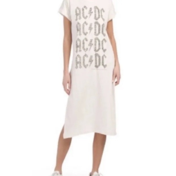 Chaser AC/DC Tee Shirt Dress Medium - Picture 2 of 6